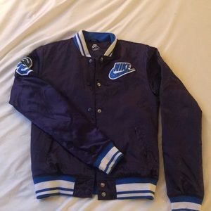 Purple satin Nike bomber